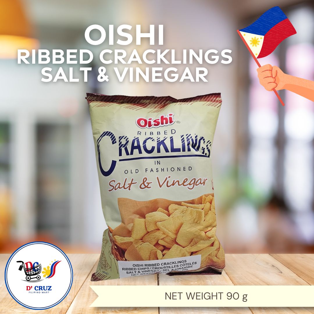 Oishi Ribbed Cracklings Salt & Vinegar
